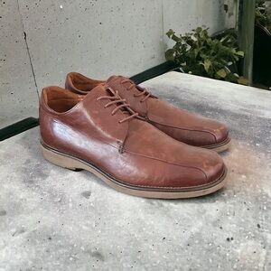 Vero Cuoio Brown Italy Leather Men's Lace Oxford Shoes Size 13